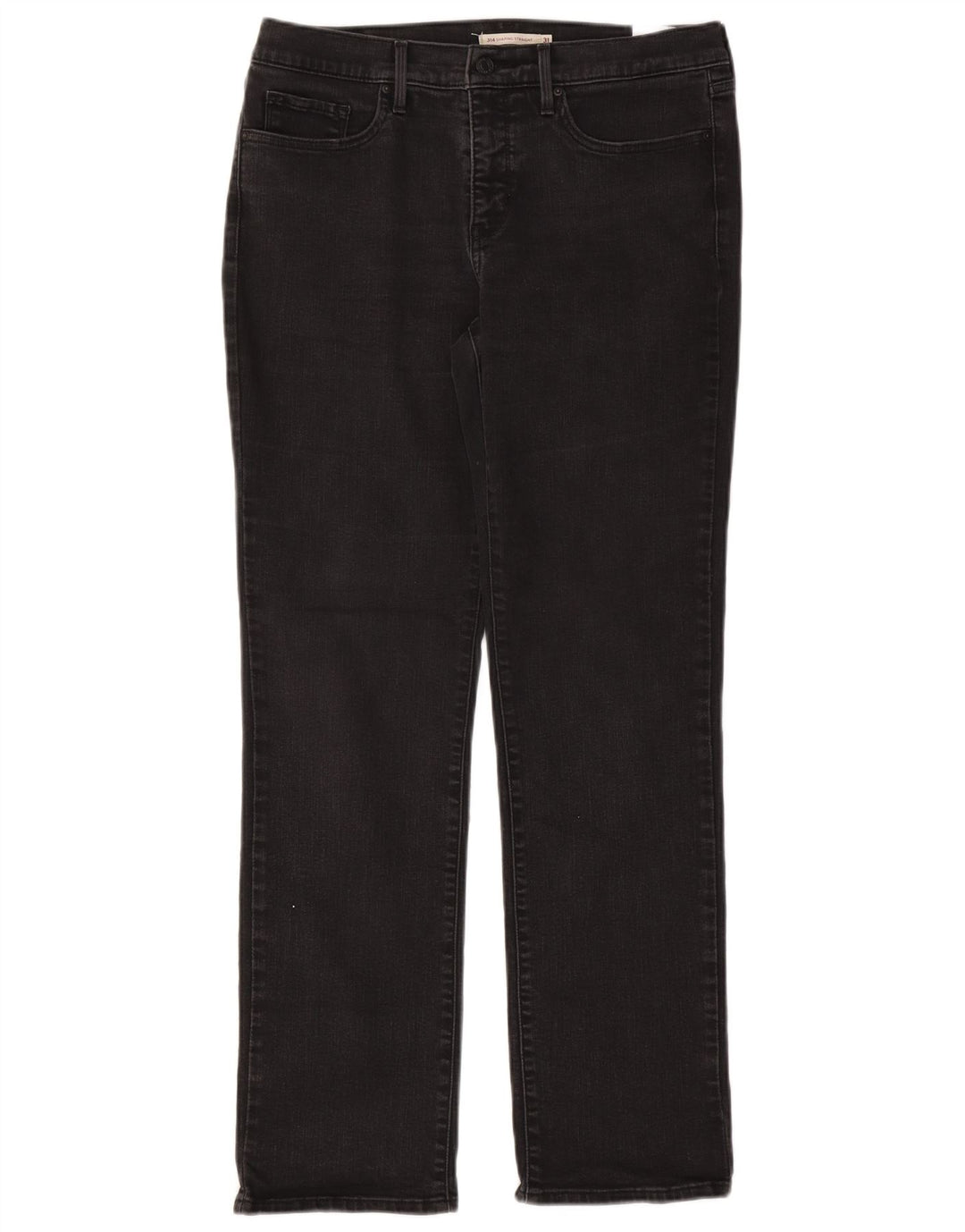 Jeans retos femininos Levi's W31 L32 algodão preto