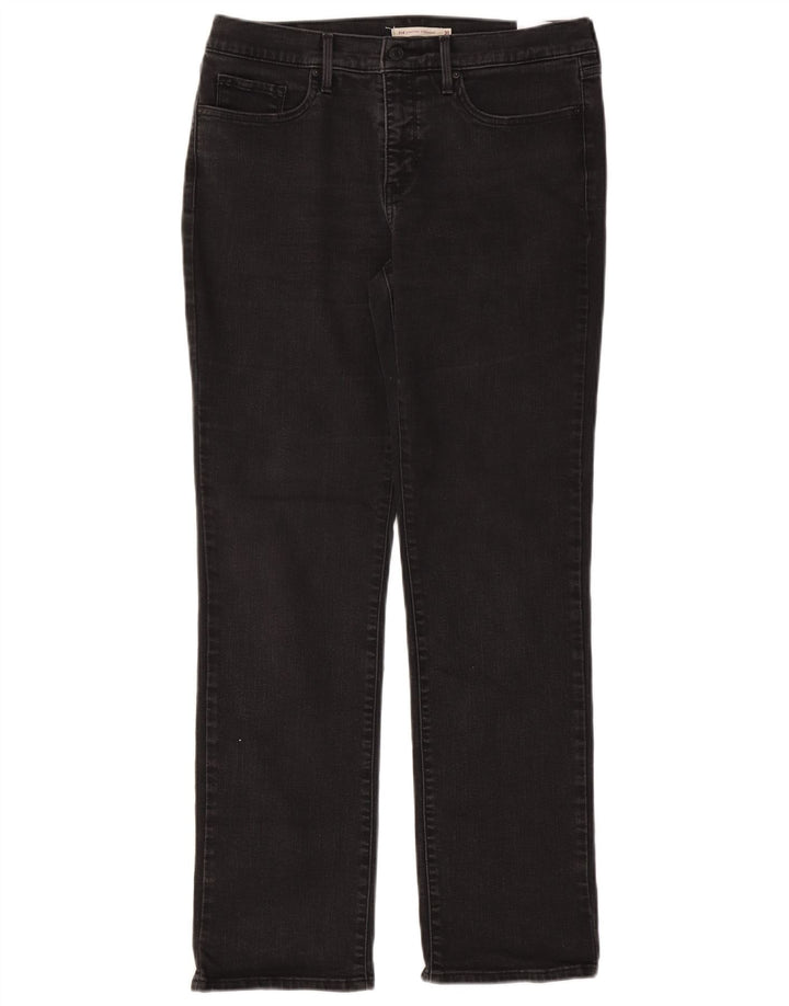 Jeans retos femininos Levi's W31 L32 algodão preto