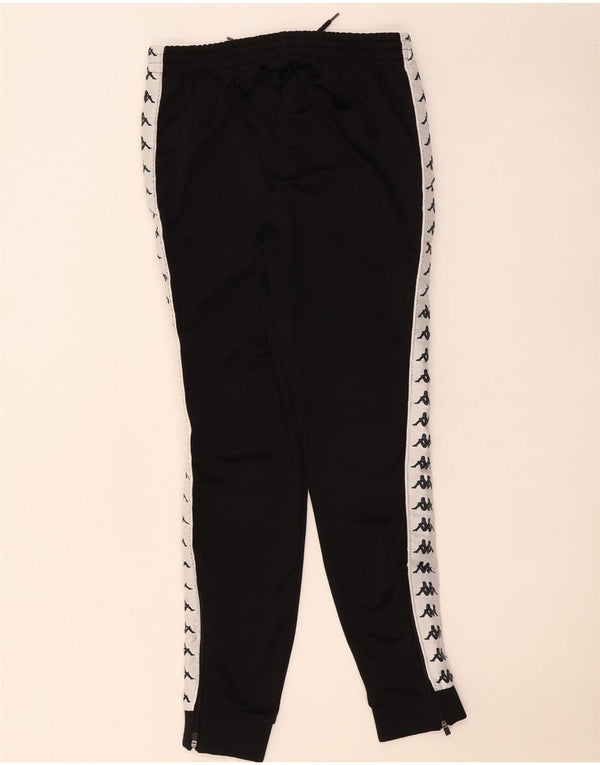Calça esportiva Kappa masculina gráfica joggers médio preto colorblock