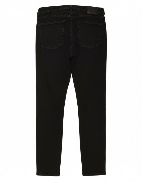 Hollister masculino atlético ajuste jeans skinny W33 L32 algodão preto