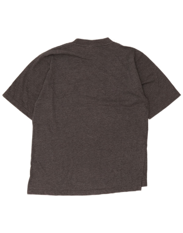 Camiseta masculina Asics Loose Fit Top pequeno algodão manchado cinza