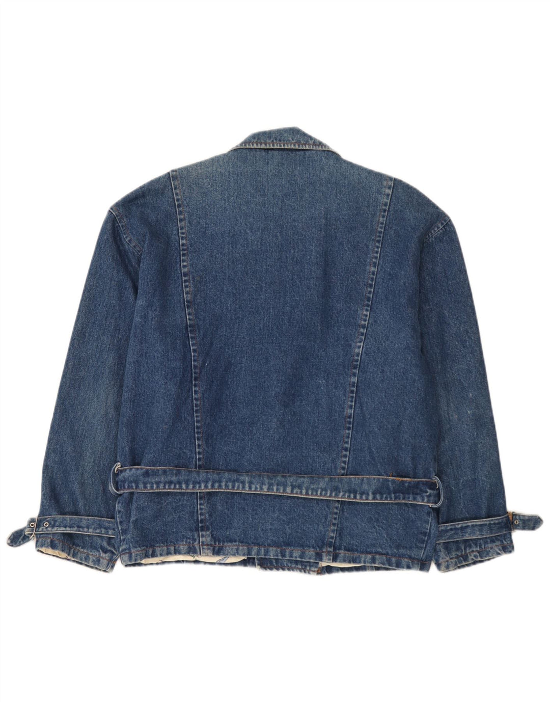 Jaqueta jeans masculina vintage para motociclista UK 40 grande azul