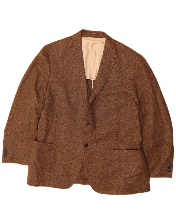 Jaqueta blazer masculina PETER MILLAR com 2 botões Reino Unido 40 grande marrom