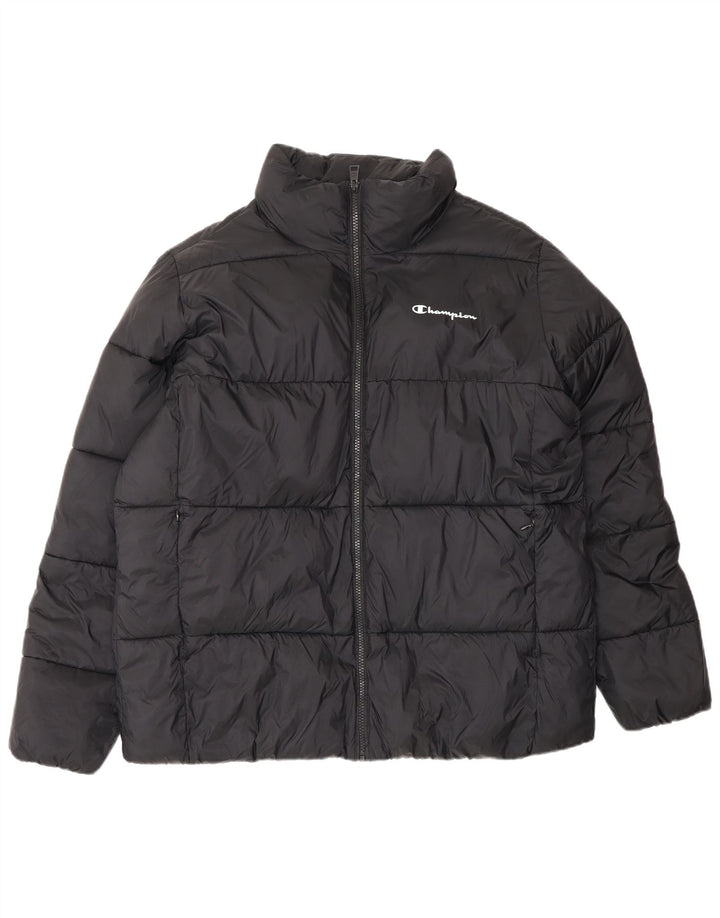 Jaqueta masculina acolchoada Champion UK 40 grande poliamida preta