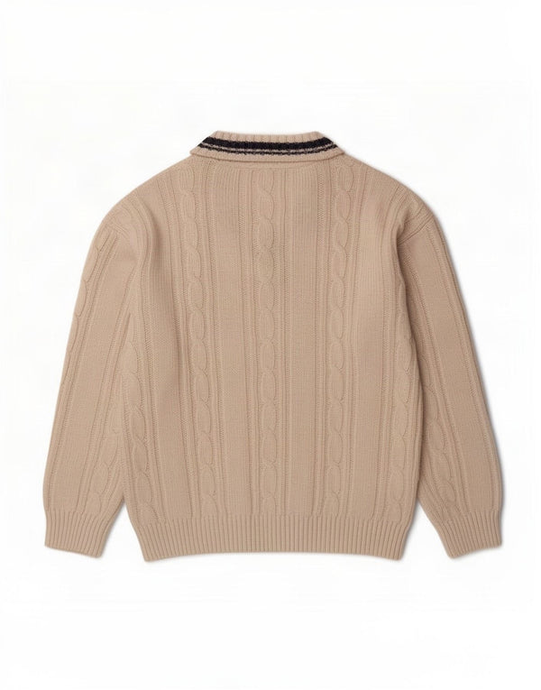 Suéter masculino Sasch com decote em V grande branco