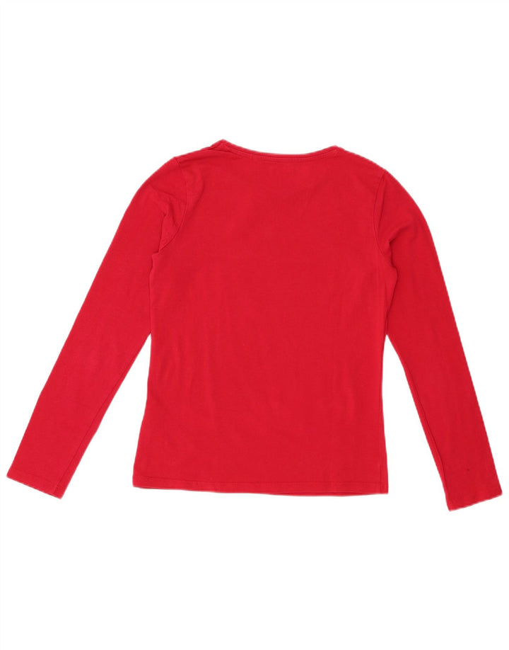 Top gráfico feminino GUESS manga comprida 11-12 anos algodão vermelho