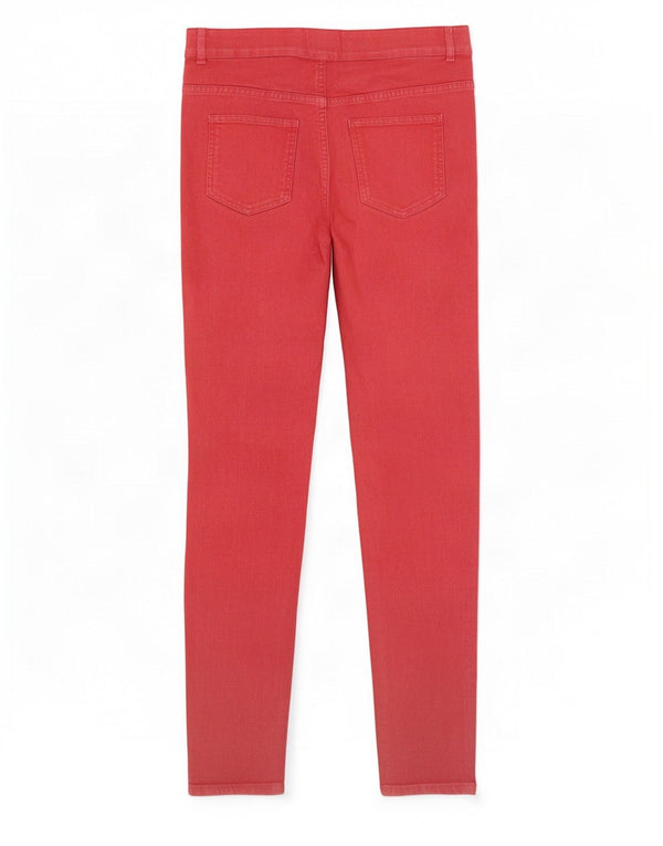 Calça jeans feminina Marks & Spencer UK 12 médio W30 L27 algodão vermelho