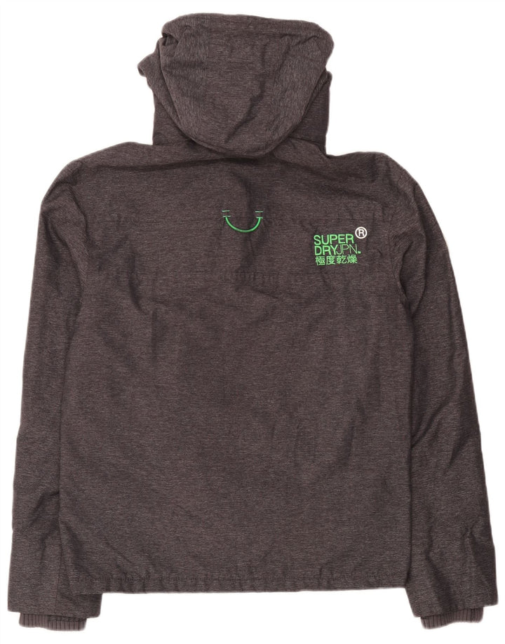 Jaqueta corta-vento masculina Superdry UK 38 cinza médio manchado