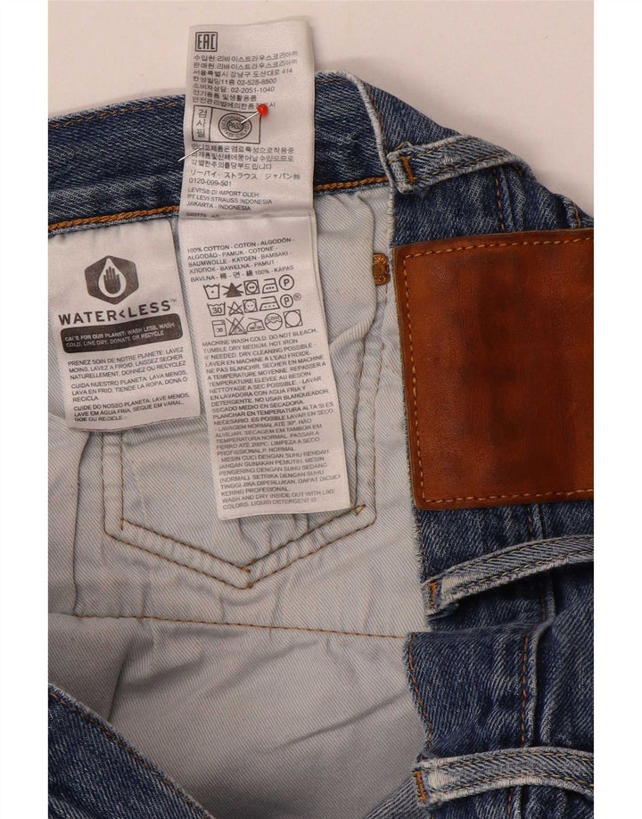 Jeans retos masculinos Levi's W40 L32 algodão azul