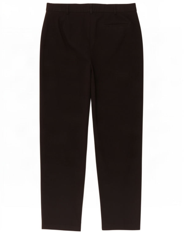 Calça casual feminina de cintura alta Marks & Spencer Reino Unido 14 grande W32 L29 preta