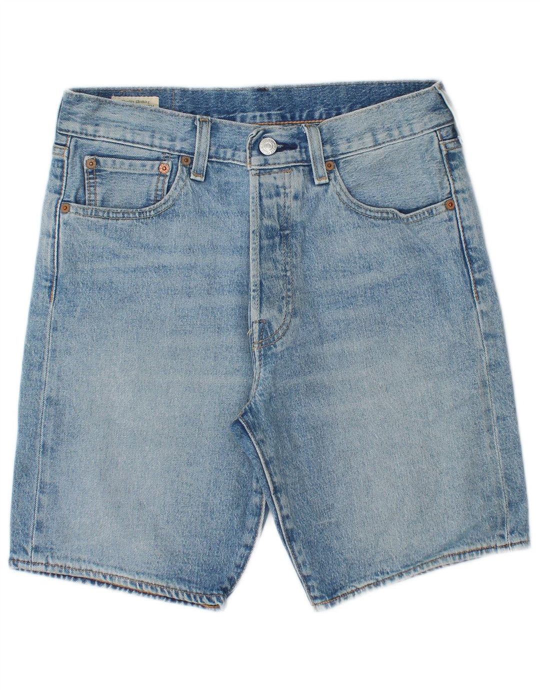 LEVI'S Masculino 501 Shorts Jeans W30 Algodão Azul Médio