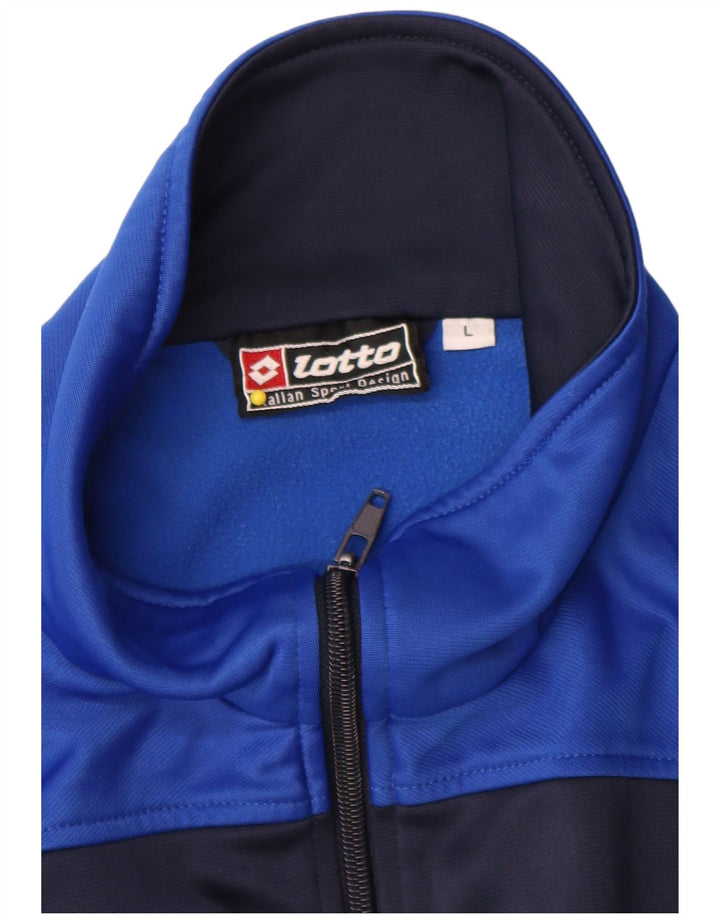 Lotto Mens Treino Top Jaqueta Grande Azul Marinho Colourblock Poliéster