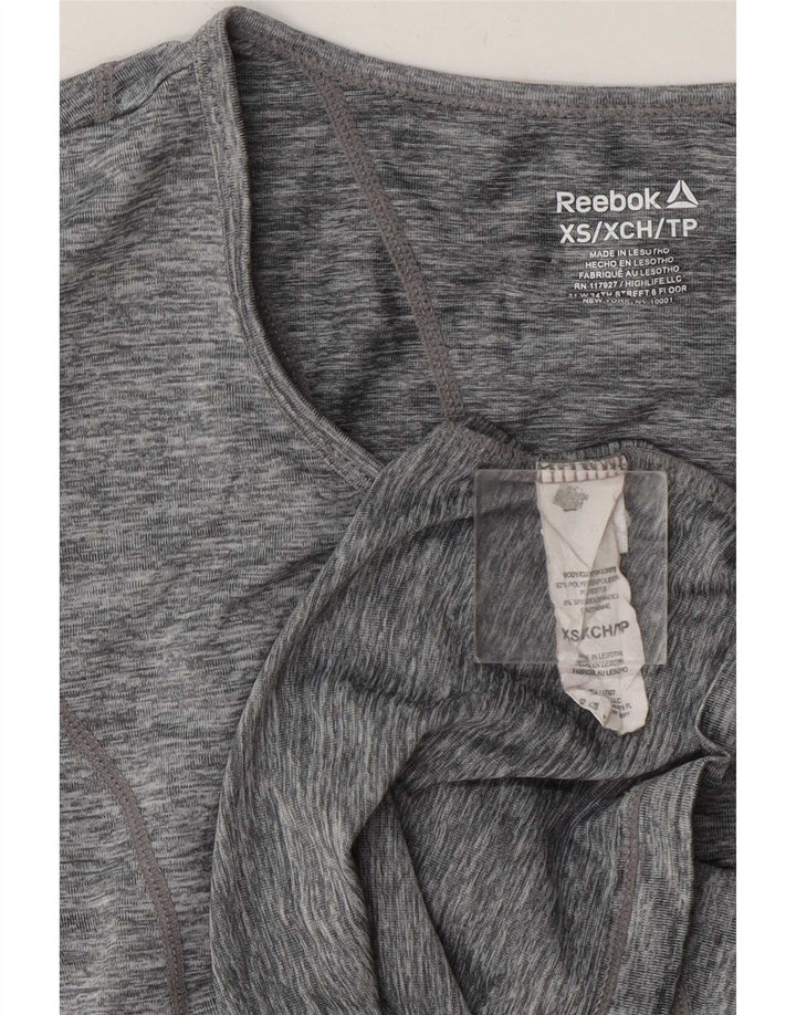 Camiseta feminina Reebok Top UK 6 XS poliéster cinza