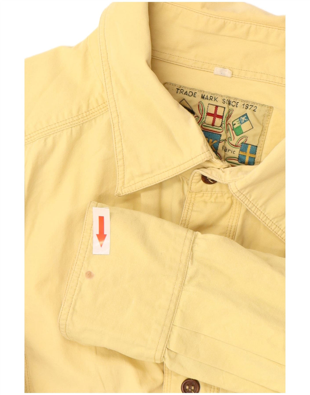 Camisa masculina VINTAGE grande amarela