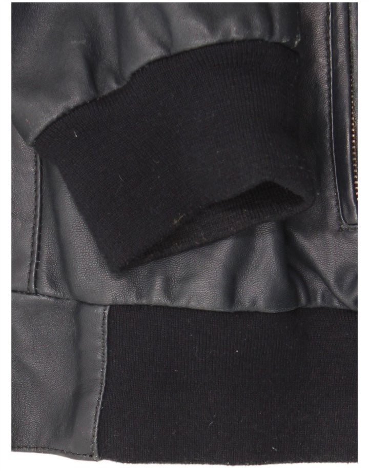 Jaqueta masculina de couro bomber Conbipel IT 56 2XL azul marinho