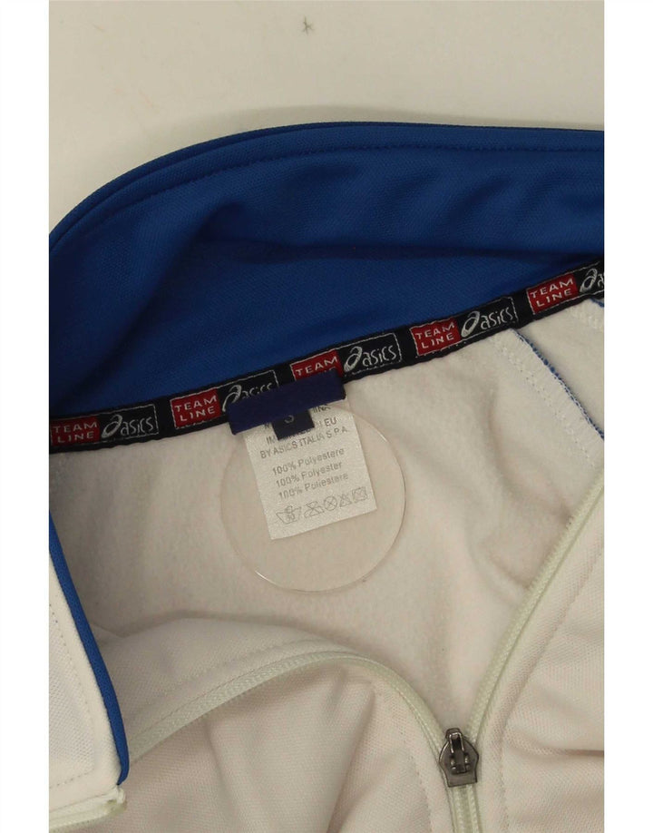 Asics Mens Tracksuit Top Jacket Pequeno Poliéster Branco