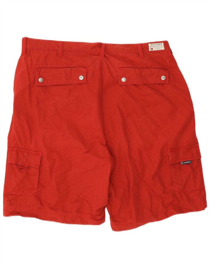 Shorts cargo masculino Tommy Hilfiger W40 XL algodão vermelho