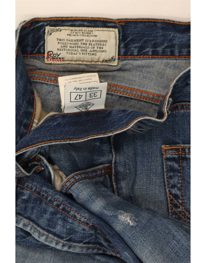 Roy Rogers Mens Slim Jeans IT 47 Médio W33 L33 Azul Algodão