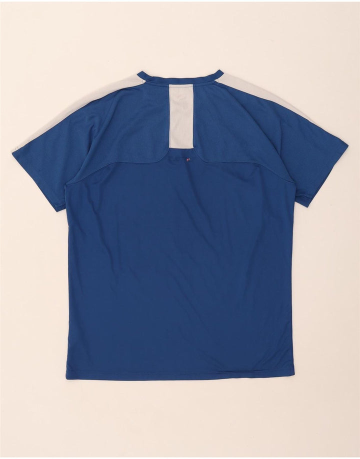 Camiseta masculina PUMA grande poliéster azul colorblock