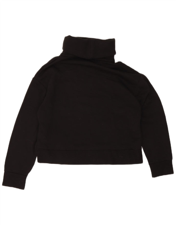 Blusa feminina Zara Top UK 16 grande algodão preto