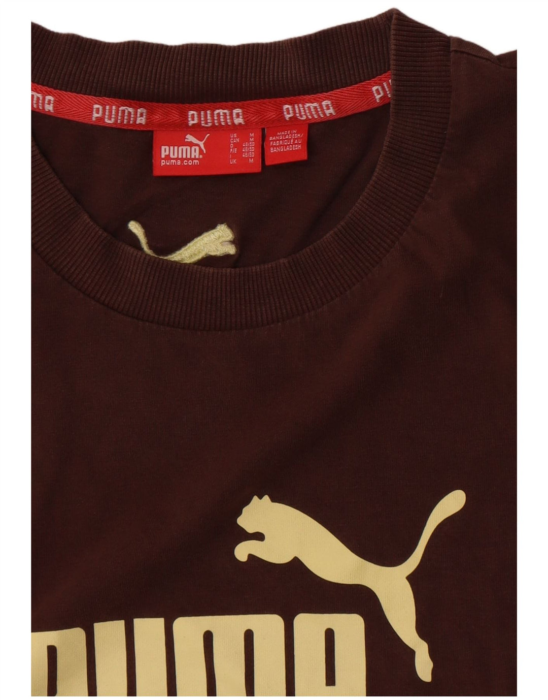 Puma Camiseta Masculina Graphic Top Marrom Médio