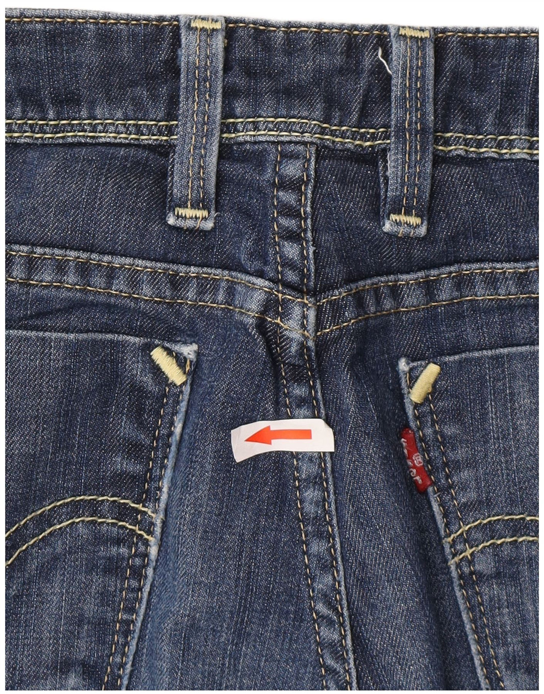 Calça jeans feminina Levi's 627 Straight W29 L28 azul marinho algodão