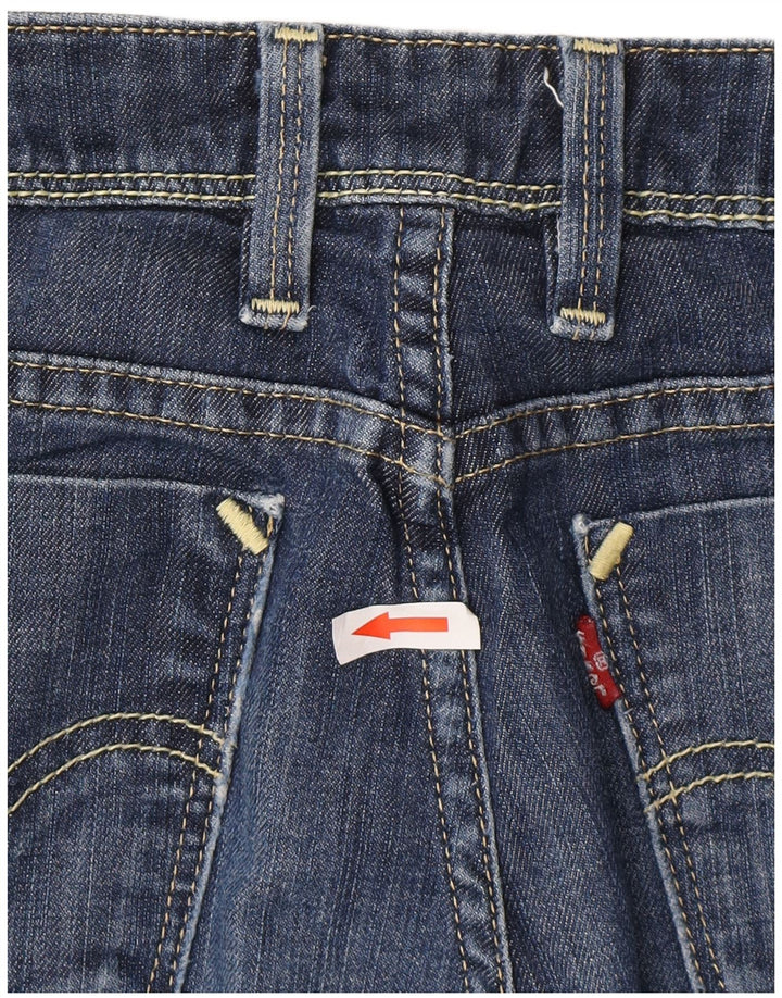 Calça jeans feminina Levi's 627 Straight W29 L28 azul marinho algodão
