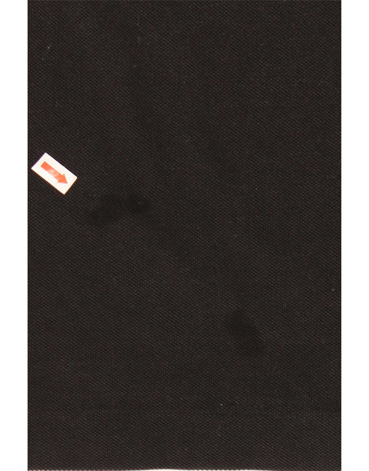 Camisa polo masculina Lacoste tamanho 5 grande algodão preto