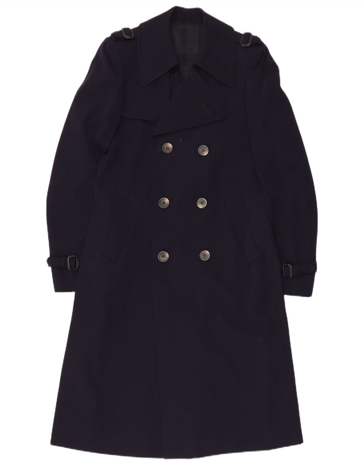 Trench Coat feminino Chantal Reino Unido 12 lã virgem azul marinho médio