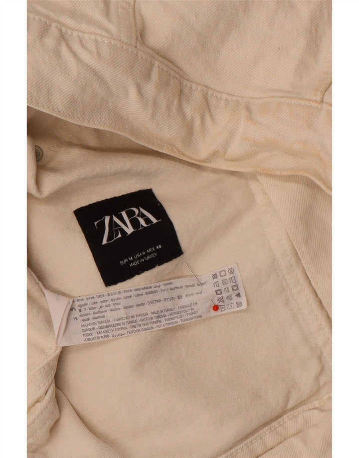 Jaqueta jeans masculina Zara Reino Unido 38 Lyocell bege médio