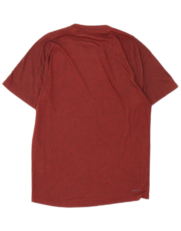 Adidas Mens Climalite Camiseta Top Pequeno Marrom Salpicado