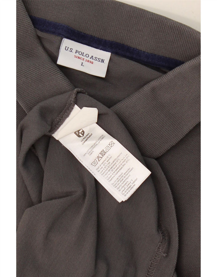 U.S. POLO ASSN. Mens Polo Shirt Large Grey Cotton Vintage U.S. Polo Assn. and Second-Hand U.S. Polo Assn. from Messina Hembry 
