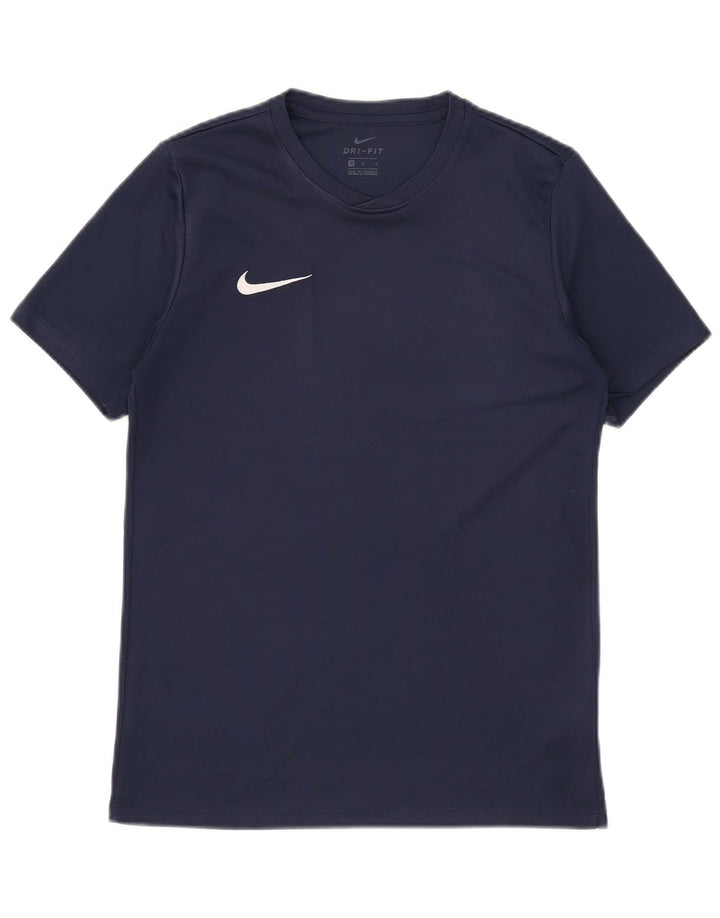 Camiseta masculina NIKE Dri Fit Top médio azul marinho poliéster