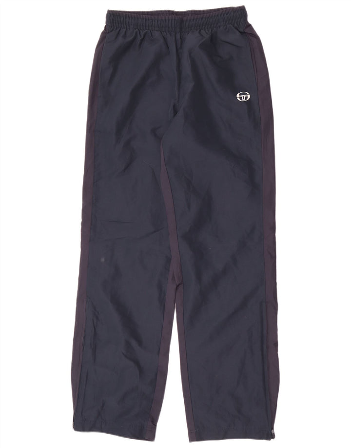 Calça de treino masculina Sergio Tacchini poliéster azul marinho médio