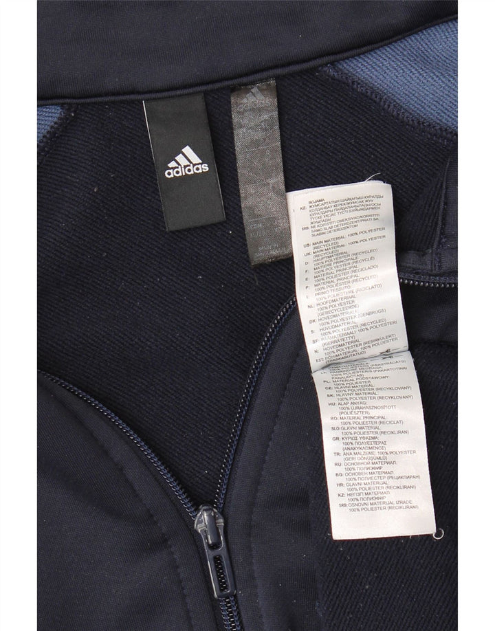 ADIDAS Mens Graphic Tracksuit Top Jacket XL Azul Marinho Colorblock