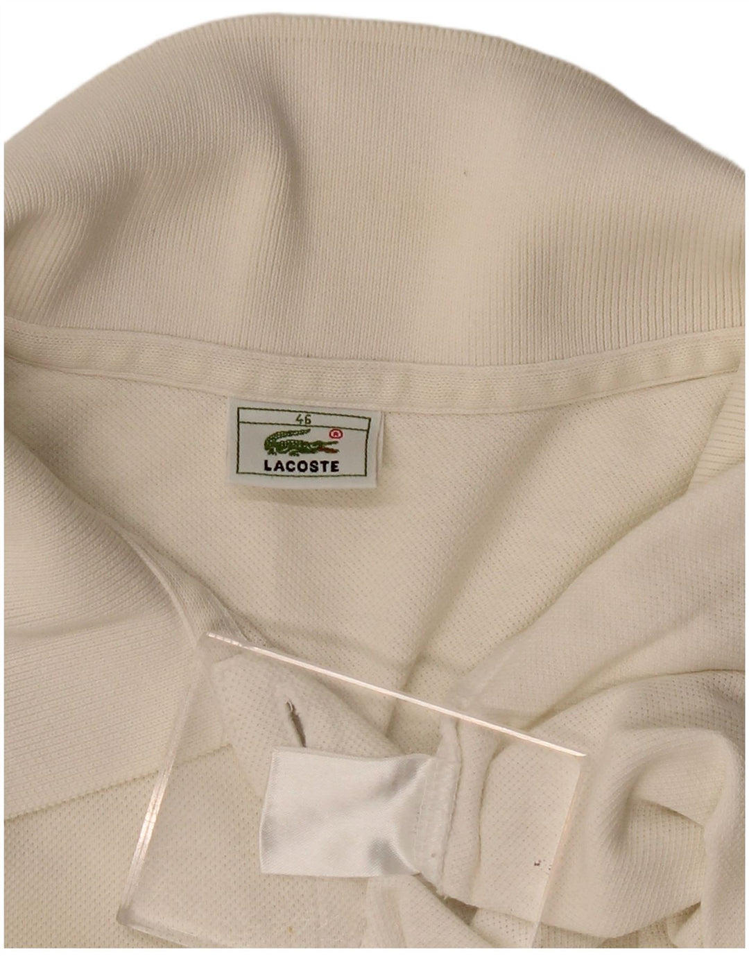 Camisa polo feminina sem mangas Lacoste tamanho 46 XL branco