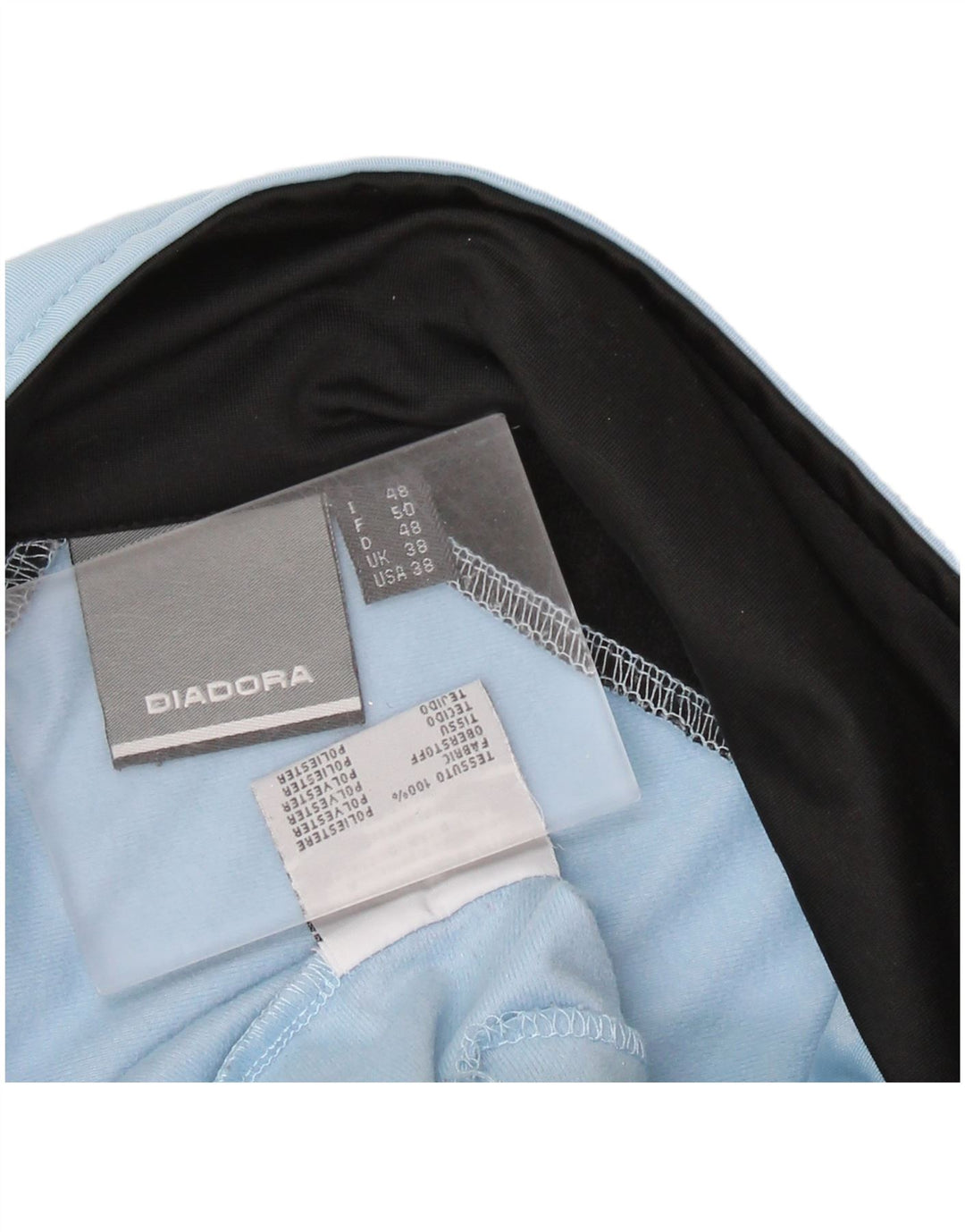 DIADORA Mens Treino Top Jacket UK 38 Poliéster Colourblock Azul Médio