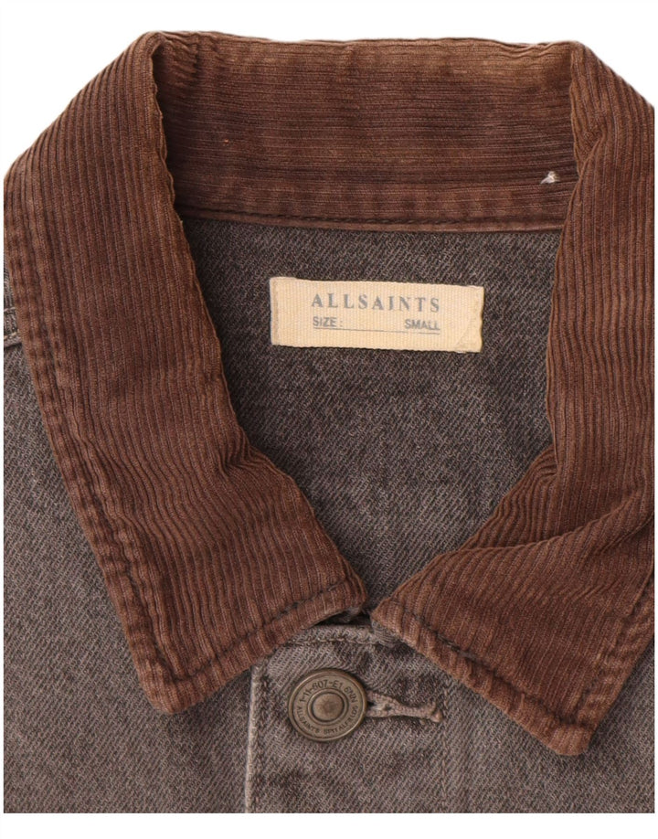 Jaqueta jeans masculina All Saints UK 36 algodão cinza pequeno