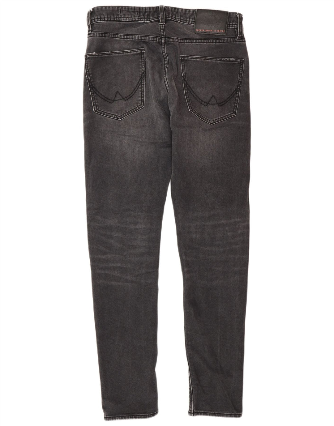 Superdry Mens Slim Tapered Jeans W30 L30 Cinza Algodão