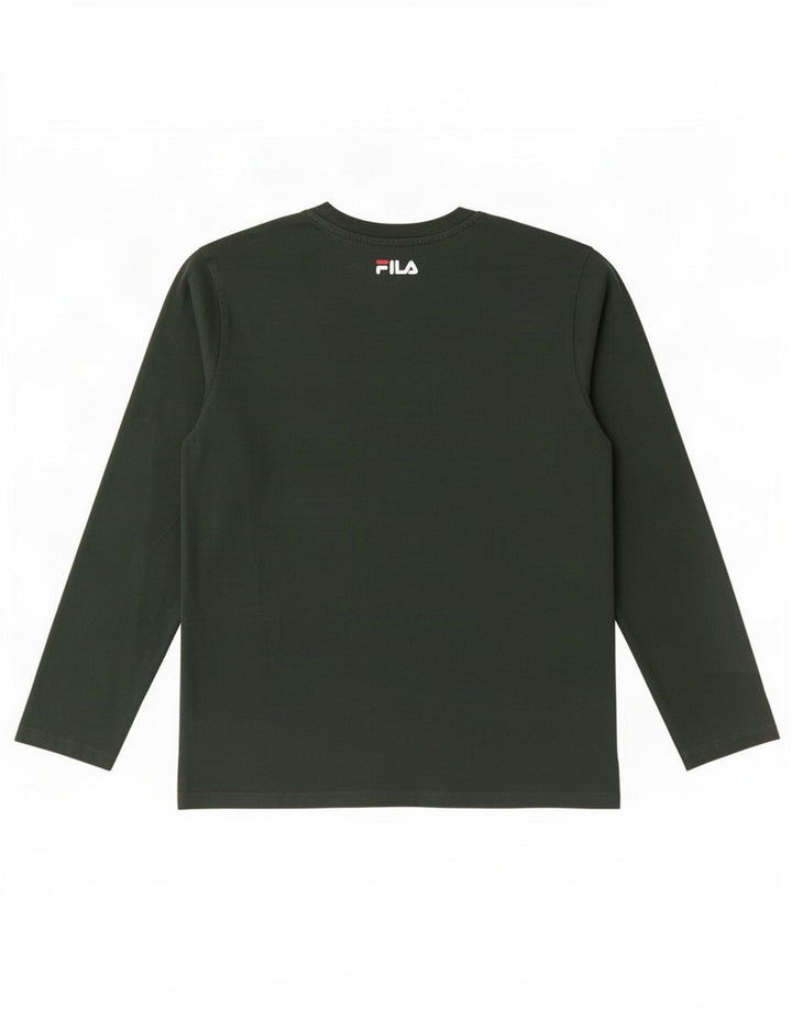 Fila Mens Top Manga Longa 2XL Algodão Verde