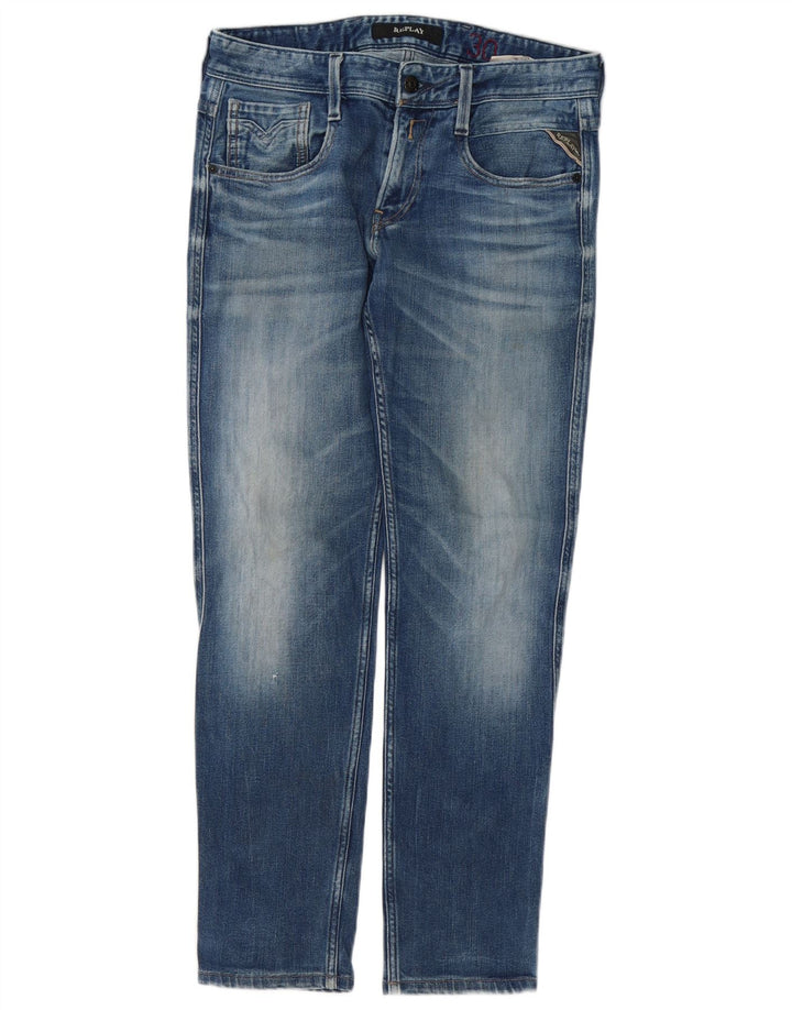 Replay Jeans Slim Feminino W30 L29 Azul Algodão