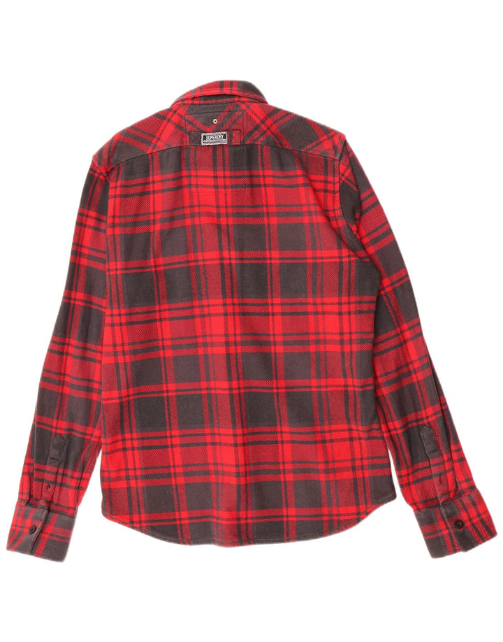 Camisa masculina Superdry Lumberjack flanela XL vermelho xadrez algodão