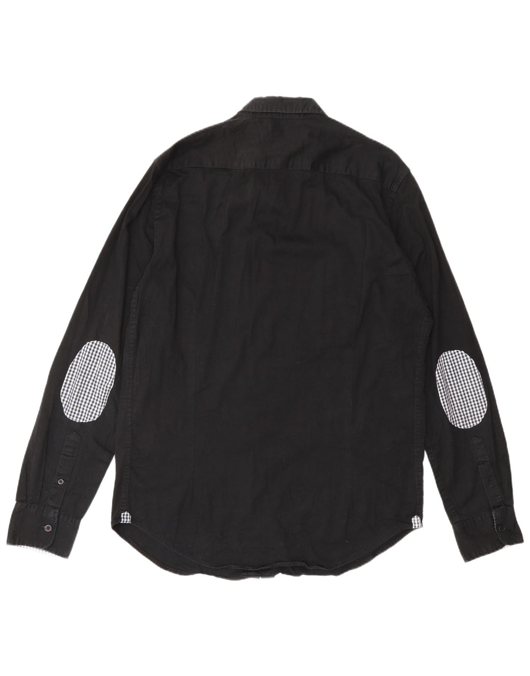 Camisa masculina MASSIMO DUTTI EU 40 médio preto colorblock algodão