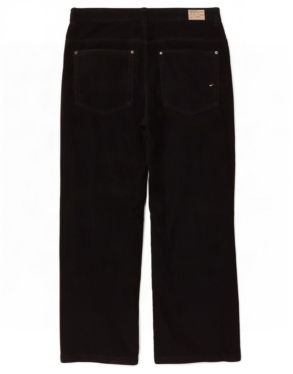 Calça masculina reta de veludo Tommy Hilfiger W36 L30 algodão preto