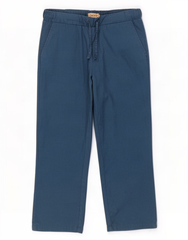 Calça Chino Masculina Reta Dack's Pequena W32 L25 Algodão Azul