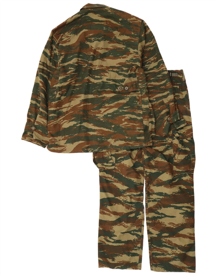 Conjunto de 2 peças de caça masculina vintage médio W34 L30 camuflagem verde