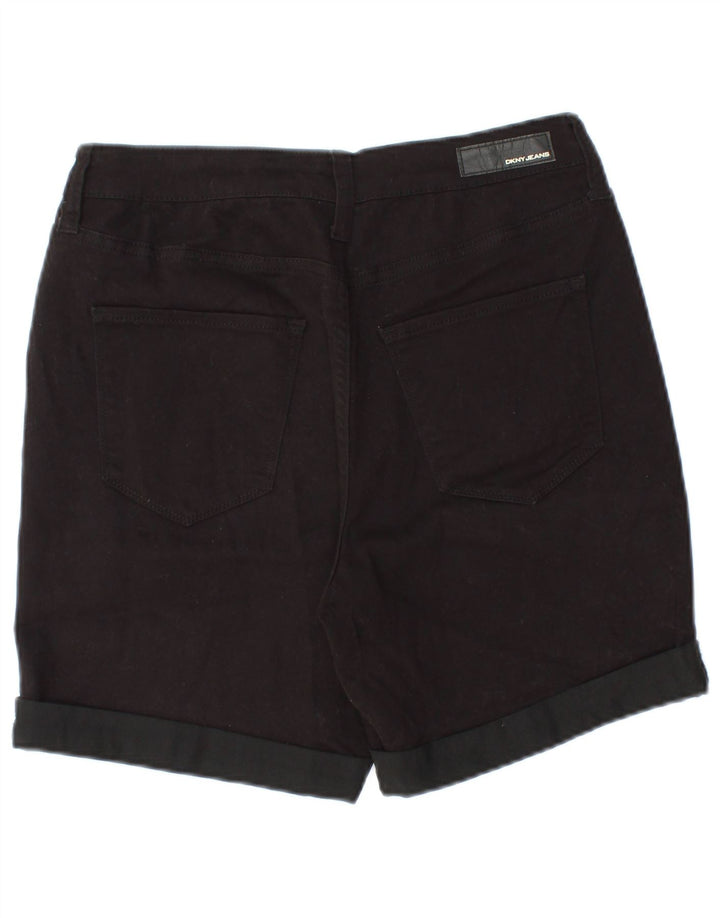 Shorts jeans feminino Dkny US 6 médio W28 algodão preto