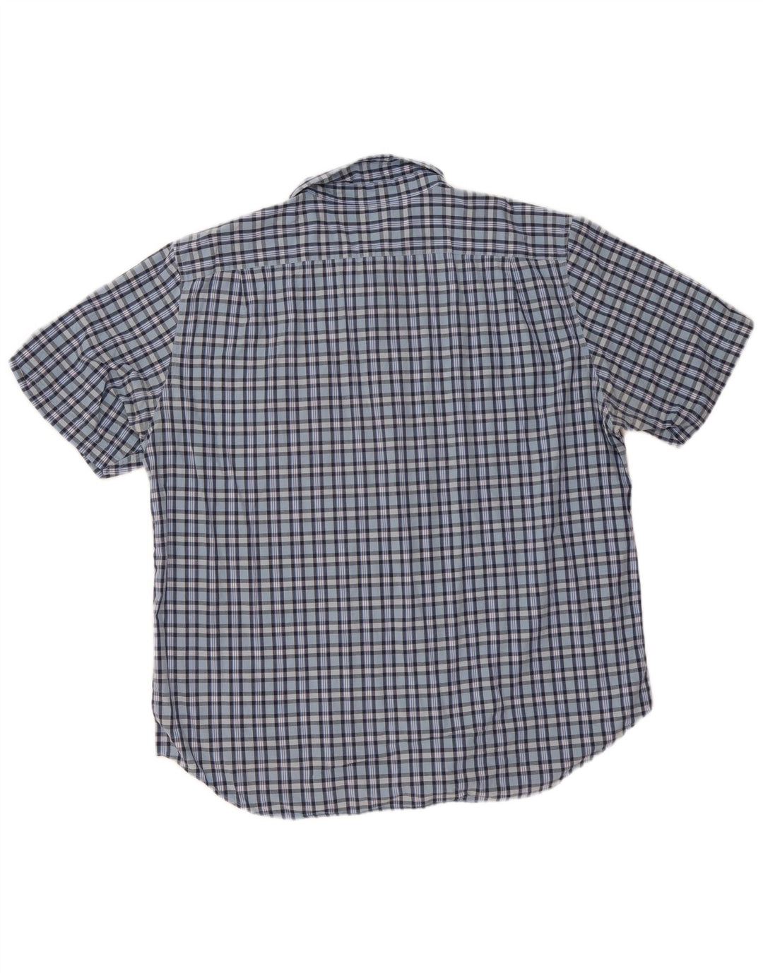 Camisa masculina de manga curta Nautica 2XL algodão xadrez azul
