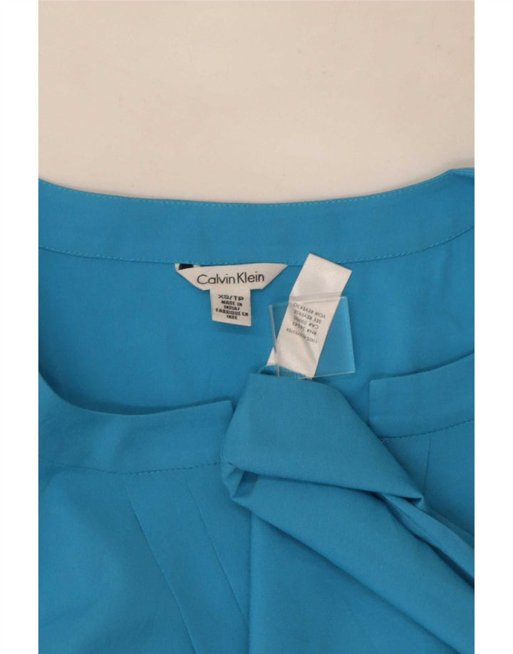 Blusa feminina sem mangas Calvin Klein UK 6 XS azul poliéster