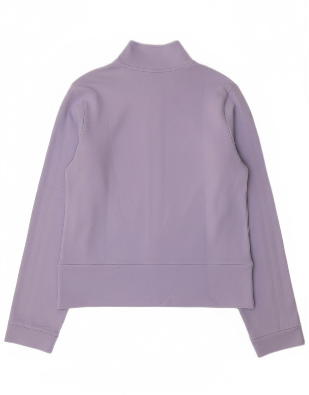Adidas Womens Tracksuit Top Jacket UK 12 Médio Roxo Algodão
